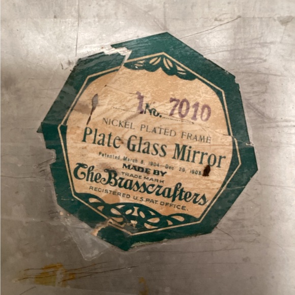 Antique Brasscrafters Framed Mirror circa 1905 Barbers Mirror M OFFERS - Picture 11 of 11